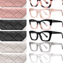 CCVOO 6 Pack Oprah Reading Glasses for Women, Eyeglasses, Blue Light Readers for Women, Computer Eye Glasses, Cheaters