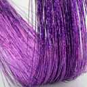 19.7 Inch Clip In Hair Tinsel Fairy Hair Tinsel Kit Clips Clip On Glitter Hair Tinsel Extensions Purple
