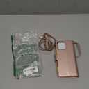 iCoverCase Compatible with iPhone 15 Pro Max Crossbody Case with Strap, Wallet Phone Case Card Holder [Not Detachable] PU Leather Kickstand Zipper Lanyard Case 6.7" (Rose Gold)