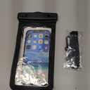 Waterproof Phone Pouch, with Interior Card Pocket, Large Waterproof Phone Case for iPhone 17 16 15 14 Pro Max, IPX8 Lightweight Cellphone Dry Bag, Beach Cruise Ship Essentials, Pack of 1 -Black-8.3