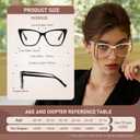 PUBOWT Bifocal Reading Glasses Women Oversized Blue Light Blocking Cat Eye Computer Readers Near/Far Dual-use Spring Hinge Large Stylish Invisible Eyeglasses 3 Pack +3.0 Strength