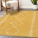 LUXE WEAVERS Daphnes Yellow 9x12 Boho Moroccan Geometric Area Rug 2735
