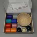 Rainbow Balls in Cups Toddler Montessori Toys for 3 Year Old Up, Kids Preschool Wooden Matching Games for Learning Color Sorting and Counting