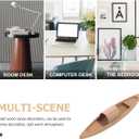 2 x STOBOK Wooden Boat Model 9.84 Inch Small Rowboat Craft Natural Desktop Ornament for Home Office Bedroom Decoration (25.00X5.00X4.50CM)