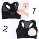 SERMICLE Bra Pad Inserts 4 Pairs, Bra Pads Sewn Padded for Sports Bra A/B or C/D,D/E Cup Beige or Black, White Optional (Beige)