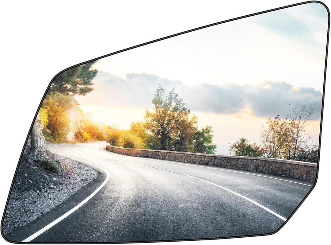 Driver Left Side Heated Mirror Glass Replacement Fits for GMC Acadia, for Saturn Outlook, for Chevrolet Traverse 2007-2016 Replaces for 15951926 33223 25990002 GM1324124