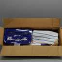 MR.SIGA Professional Microfiber Mop for Hardwood, Laminate, Tile Floor Cleaning, Stainless Steel Telescopic Handle - 3 Reusable Flat Mop Refills and 1 Dirt Removal Scrubber Included (Blue)