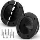 Threlaco 2 Pack 4" Round Brush Grommet Large Split Grommet Raised Floor Airflow Management for Home Data Center Wall Floor Cable Management Black