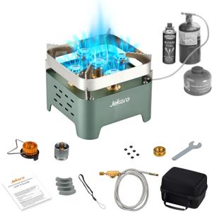 Camping Stove Portable Propane Camping Stove Small Outdoor Stove, 30,000 BTU Camp Stove, Windproof Single Butane Stove, with Carrying Case & ignitor, for Camping, Backpacking, Emergency