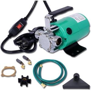 115V Water Transfer Pump, 330 Gallon Per - Self Priming Electric Water Pump with ON/Off Switch and 6' Water Hose Kit, Portable Electric Utility Pump for Pool, Hot Tub, Fish Tank and Garden