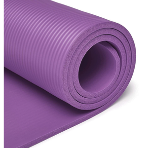 High Density 4mm Polyester Yoga Mat, Anti-Slip Yoga mat for Gym Workout and Flooring Exercise Long (4mm, Purple)