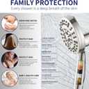 Handheld Shower Head with Filter, High Pressure 10-Spray-Mode Detachable Shower Head with 60-Inch Hose, Powerful Hand Held Shower Head for Low Water Pressure(Nickel)