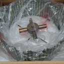 Antique Brass Ceiling Light Fixture in Drum Shape, 12.5 Semi Flush Mount Stained Tiffany Lamp with Mable Green Glass, 3 Light Round Ceiling Hanging Lighting for Foyer Hallway Bedroom Kitchen