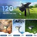 Solar Spot Lights Outdoor IP68 Waterproof, Ultra-Bright PerformanceSimple Modes for Easier Operation, Auto On/OffSolar Powered Landscape Lights for Garden, Yard, Pathway (Cool White, 4 Pack)