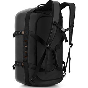 40L/60L/90L Large Waterproof Duffle Bag Backpack for Men, Mens Duffel Backpack Bags for Traveling, Heavy Duty (Black, 40L)