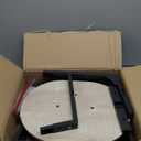 Kalrin Side Table, Small End Table with Metal Frame, 3-Tier Bedside Tables, Round Side Tables for Living Room Bedroom Couch Bathroom, Oval, White Maple