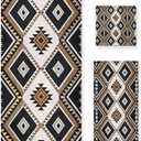 FLildon Bath Towels Set of 3 Aztec Navajo Bathroom Towel for Face Hand Absorbent Washcloth for Gym Bathing Home Shower