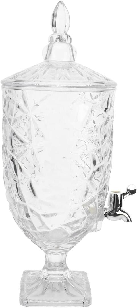 1pc with Household Can Party Clear Cold Beverage Lid Pitcher Storage Glassware Beer Home Bottle Glass Drinks Container and Kitchen Jar Kettle Transparent Water Crystal for Jars