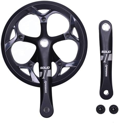 PROWHEEL 130MM BCD 52T Bike Crankset,165MM/170MM/172.5MM/175MM Crank Arm Set,ChainWheel and Replacement Chain Guard, Compatible with City Bike,Folding Bike,Road Bike,MTB,Electric Bicycle