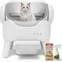 RPZ Automatic Self-Cleaning Cat Litter Box for Large Cats & Multi-Cat Homes, Smart Electric Auto Cleaning Litter Box with Litter Mat & 2 Cleaning Solutions, Ideal for Busy Homes & Apartments