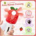 Rossesay 24 Pcs Mini Plastic Handheld Portable Fan Hand Press Small Cute Party Favors Hand Press Manual Cooling Fan for Summer Outdoor Cooling Gifts (Fruit)