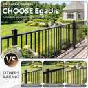 Egadis 1 Pack 36 in x 5 ft Modular Aluminum Porch and Deck Railing Kit | Pioneer in Modular Aluminum Railing Kit, ASTM Certified, Textured AAMA2604 Finish for Deck, Porch & Balcony (1 Post, 1 Panel)