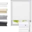 No Drill Cellular Shades for Indoor Windows, Thermal Insulating & Noise Reducing Honeycomb Blinds, Cordless Free Stop Blinds Light Filtering, White, 45 1/2" W x 64" H