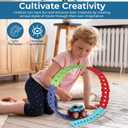 Flexible Car Race Track for Kids  Bendable, with Toy Car + 46 Track Parts, Magic Tracks Set for Boys & Girls; for Toddlers & Kids Ages 3-11