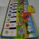 M SANMERSEN Piano Mat, 39.5" X 14" Musical Mat 8 Instrument Sounds Piano Mat for Toddlers Touch Play Dancing Mat Toy for 1 2 3 Year Old Girls Boys Gifts (Green)