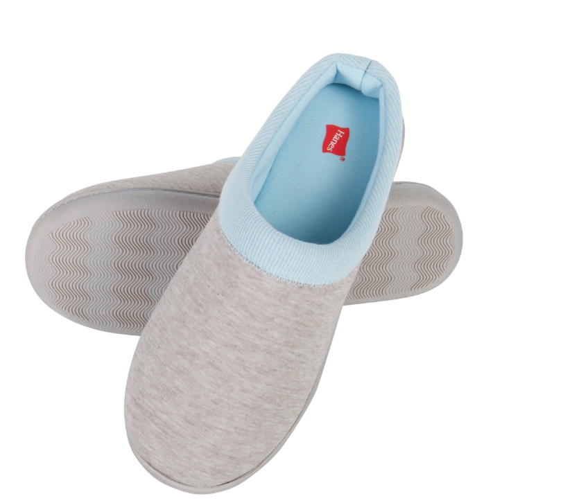 Hanes Womens Soft Waffle Knit Clog Slippers with Indoor/Outdoor Sole, 9-10