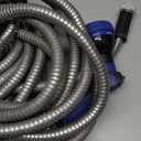 50ft 304 Stainless Steel Garden Hose Metal, Heavy Duty Water Pipe with Nozzles for Yard, Outdoor - Flexible, Never Kink & Tangle, Puncture Resistant (Sliver)