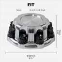 (Set of 4) Chrome Wheel Center Caps 8 Lugs Compatible with Select 16 Inch Van & Truck - Replacement 15039489, 15039488, 9597169, 9597170