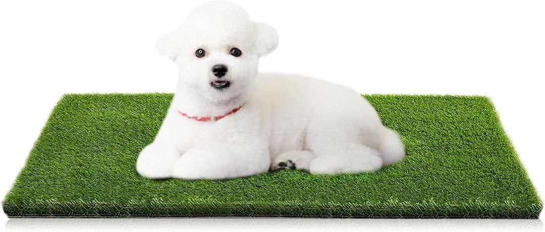 Artificial Grass, 39.4'' x19.7'' Dog Pee Pads, Professional Dog Potty Training Rug with Drainage Holes, Pet Turf Indoor Outdoor Flooring Fake Grass Doormat - Easy to Clean(19.7"x39.4")