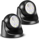 ProGreen 6000K Battery Motion Sensor Light Outdoor Waterproof Wireless LED Battery Powered Wall Light Auto On/Off Night Light 2 Pack Cool White