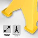 YELLOW JACKET Car Jack Stands 3 Ton with Double Locking and Large Foot Base for Lifting SUVS, Heavy Duty Steel, 6600 lb Capacity, 1 Pair, Yellow