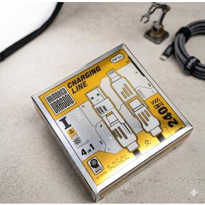 4 in 1 Mfish Armored Dragon Charging Line Cable MFISH-AD1MAX-240W