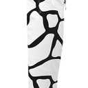 LINMUYOUJIA Thigh high boots for women striped Back zipper Burgundy Zebra Print Over the knee Sexy gold white pointed toe Cow Print leopard Magenta stiletto heel -black-white-43