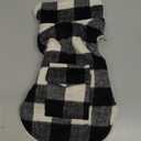 Malier Classic Plaid Fleece Dog Coat - Warm Winter Jacket with Pocket, Windproof for Small to Large Dogs (White, Large)