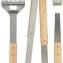 Gibson Home Barbeque Plus 3 Piece BBQ Tools W/Rubberwood Handles