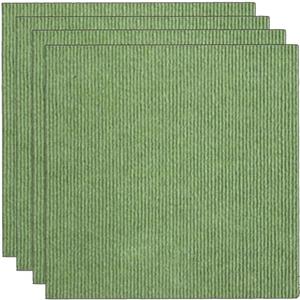 CukUJH Home Carpet Tiles 12×12Inch Non-Slip Self Adhesive Carpet Tile,Peel and Stick,Sound Insulation and Wear-Resistant,for Wooden Floor 10 Pcs(Green)