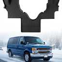 Car Floor Mat for Ford Econoline: for Econoline/E-Series 2025-2007 E150/E250/E350/E450, All Weather TPE Carpet Rubber Rug Interior Vehicle Accessories Heavy Duty RV Van Floormats Front Row Liner