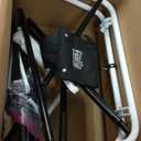 FUNLIO 2 in 1 Swing Set for Toddler & Baby Jumper, Heavy Duty Kids Swing & Bouncer with 4 Sandbags, Foldable Metal Stand for Indoor/Outdoor Play, Easy to Assemble and Store - Black