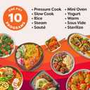 Instant Pot Pro (8 QT) 10-in-1 Pressure Cooker, Slow Cooker, Rice/Grain Cooker, Steamer, Sauté, Sous Vide, Yogurt Maker, Sterilizer, and Warmer, Includes App with Over 800 Recipes, Black