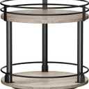 Lazy Susan Organizer, 2 tier Rotating Spice Rack, Lazy Susan 360 Degree Turntable Spice Holder Rack for Cabinet and Kitchen Countertop, Makeup Skincare Organizer Rack, Greige (10.14"D x 10.14"W x 10.7"H)