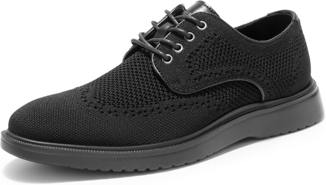 Bruno Marc Men's MaxFlex Dress Breathable Lace-Up Comfortable Fashion Oxfords Casual Shoes (9.5, Black)