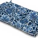 Tufted Bench Cushion for Outdoor Furniture, Patio Swing Cushion 44 x 19 x 5 Inch, Overstuffed Outdoor Chair Cushion for Garden Loveseat Lounge Storage, 1 Pack,Flower Navy