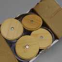 4 Pack Qtip Holder Dispenser with Bamboo Lids - 10 oz Clear Plastic Apothecary Jar Containers for Vanity Makeup Organizer Storage - Bathroom Accessories Set for Cotton Swab, Ball, Pads, Floss