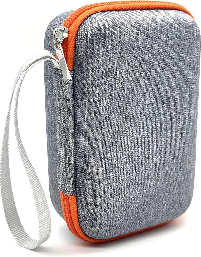 Hard Case Compatible with Yoto Mini 2024 Edition Kids Audio Music Player Children Speaker Plays Audiobook Cards Radio and Card Case Hold up to Yoto 36 Cards, Grey Case + Zipper