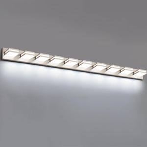 Bathroom Lights Fixtures Over Mirror, 360°Rotate Modern LED Vanity Lights for Bathroom, 80W Dimmable & High CRI Acrylic Wall Lighting, No Assembly Required (Brushed Nickel, 10-Light, 54 Inch)