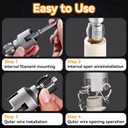 2 x 2 PCS Pipe Thread Cutting Tool, Integrated Internal & External Pipe Threading Tool, 1/2'' and 3/4'' Water Pipe Internal &External Integrated Threader with Electric Drill Pipe Threader Rethreading Kit